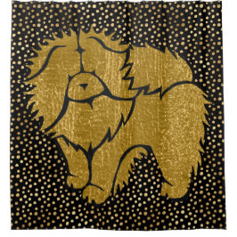 SPARKLY THANG Chow faux rideau de douche métalliqu