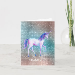 Sparkly Unicorn Dankeskarte