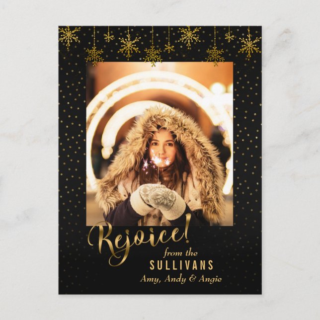 Sparkor Snowflake Rejoice Carte photo (Devant)