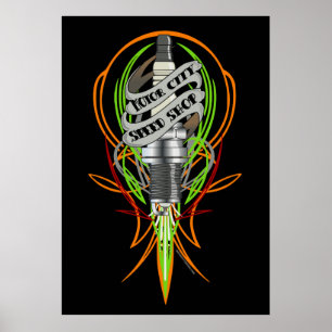 Sparkplug Poster für Motor City Speed Shop