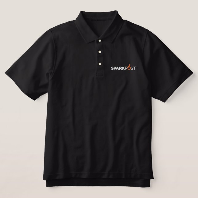 SparkPost Black Polo (Design Vorderseite)