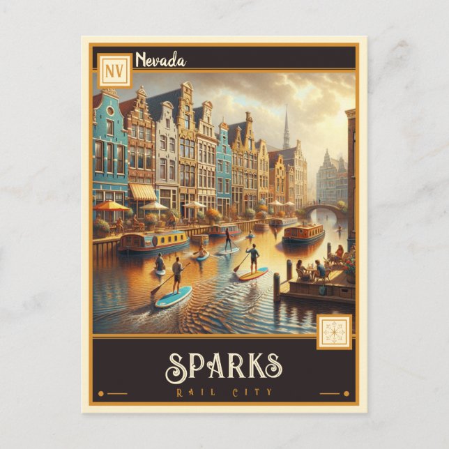 Sparks, Nevada | VINTAG Postkarte (Vorderseite)
