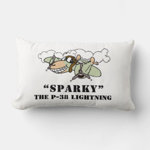 Sparky der Cartoon P-38 Blitze Lendenkissen