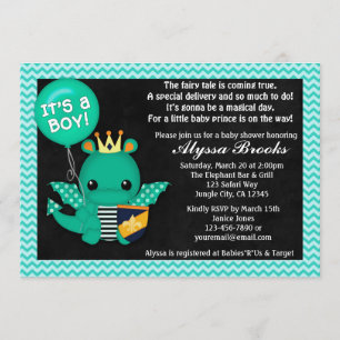Sparky Dragon Baby Shower Invitations Garçons #197