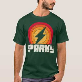 Sparky Electrician Funny Lineman Vater Retro Gesch T-Shirt