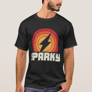 Sparky Electrician Funny Lineman Vater Retro Vinta T-Shirt