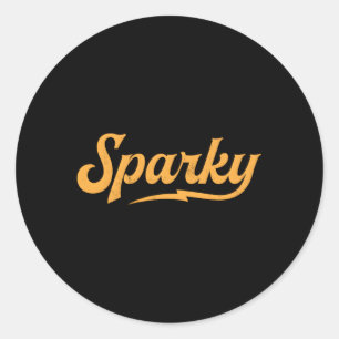 Sparky Electrician Line Vater Novelty Runder Aufkleber