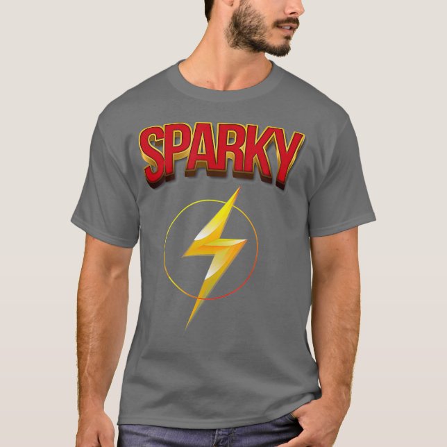 Sparky Funny Electrical Engineer Electrician Elect T-Shirt (Vorderseite)