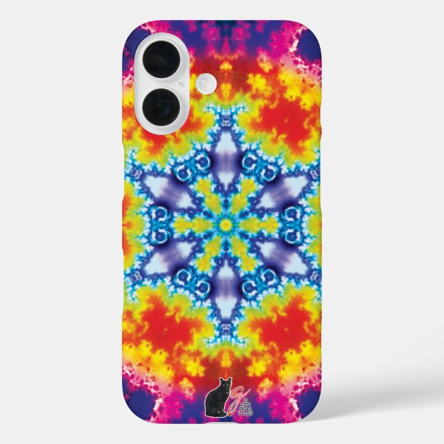 Sparky Kaleidoskop iPhone 16 Hülle (Rückseite)