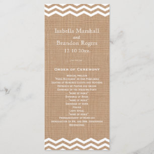 Sparren auf Leinwand-Hochzeits-Programm Programm