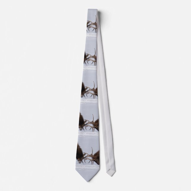 Sparring Elch Necktie Krawatte (Vorderseite)