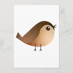 Sparrow Bird-Cartoon Begleitkarte