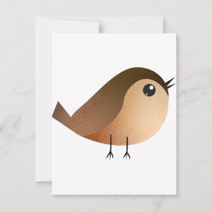 Sparrow Bird-Cartoon Feiertagskarte