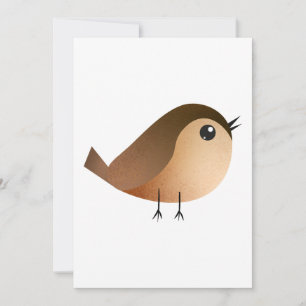 Sparrow Bird-Cartoon Feiertagskarte