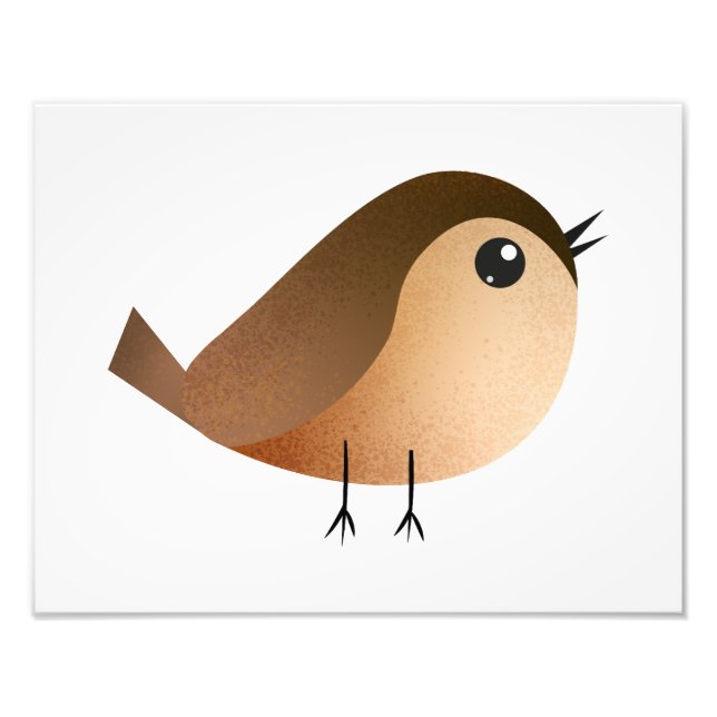 Sparrow Bird-Cartoon Fotodruck (Vorne)