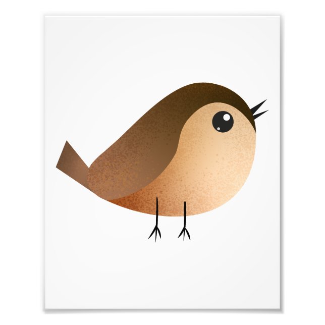 Sparrow Bird Cartoon  Fotodruck (Vorne)