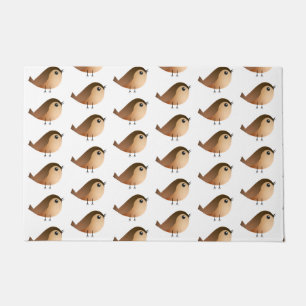 Sparrow Bird-Cartoon Fußmatte
