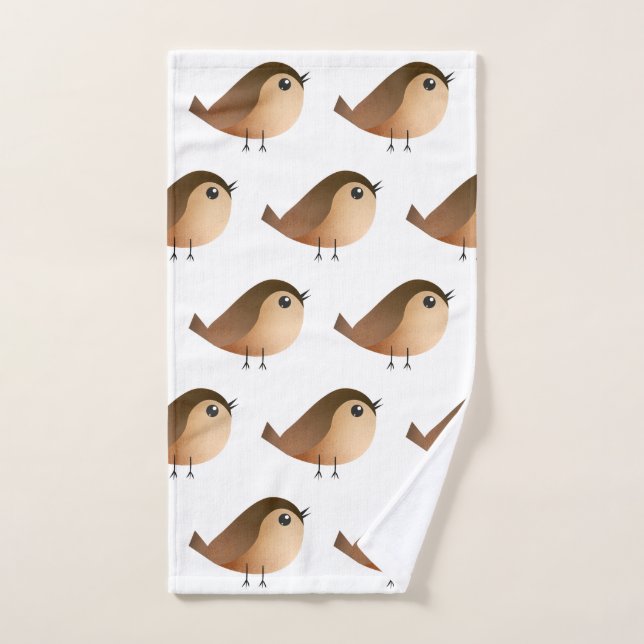 Sparrow Bird-Cartoon Handtuch (Handtuch)