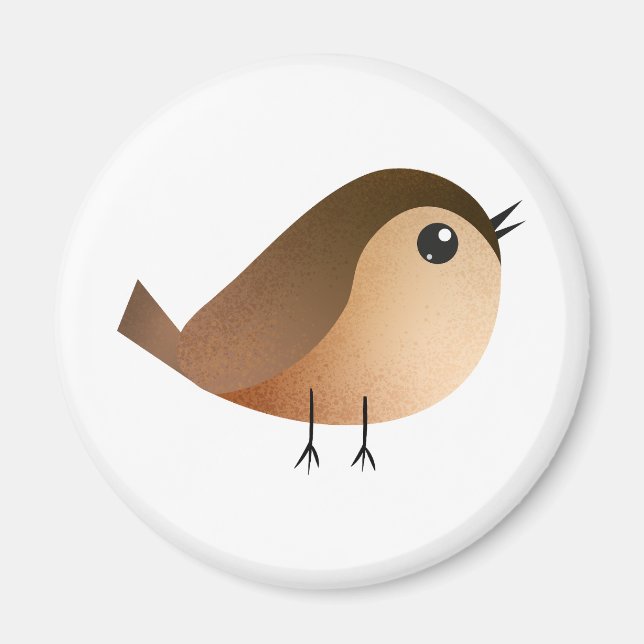 Sparrow Bird-Cartoon Magnet (Vorne)