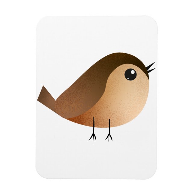 Sparrow Bird-Cartoon Magnet (Vertikal)