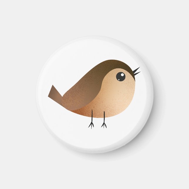 Sparrow Bird-Cartoon Magnet (Vorne)