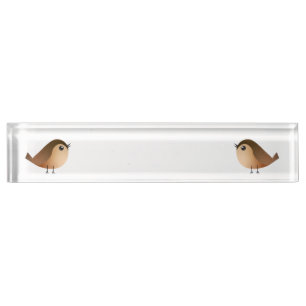 Sparrow Bird-Cartoon Namensplakette