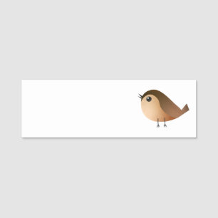 Sparrow Bird-Cartoon Namensschild