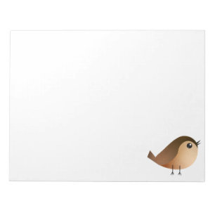 Sparrow Bird-Cartoon Notizblock
