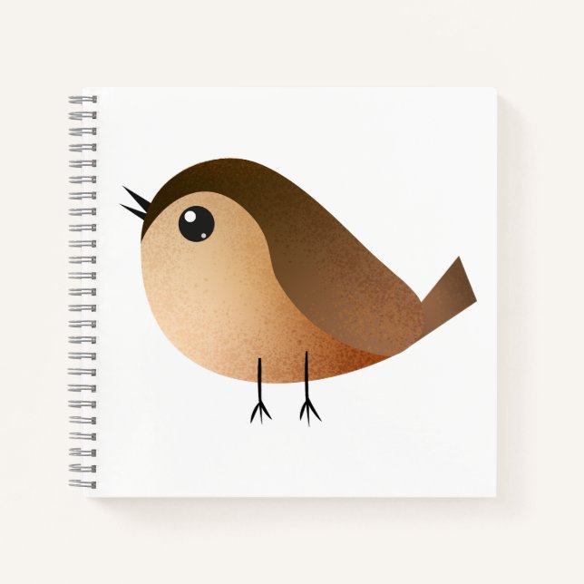 Sparrow Bird-Cartoon Notizbuch (Vorderseite)