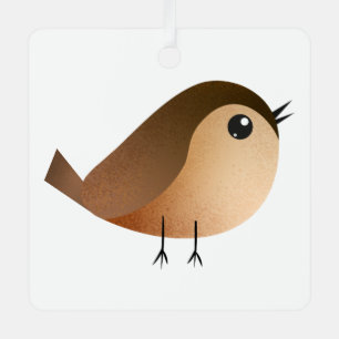 Sparrow Bird-Cartoon Ornament Aus Metall