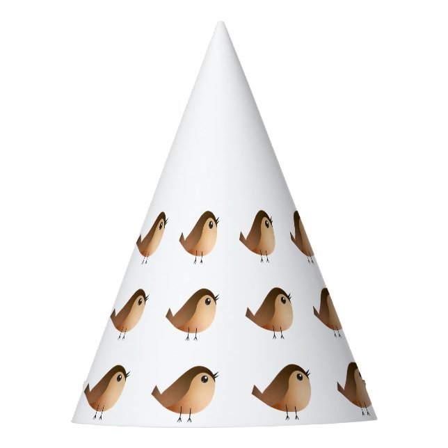 Sparrow Bird-Cartoon Partyhütchen (Vorderseite)