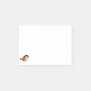 Sparrow Bird-Cartoon Post-it Klebezettel