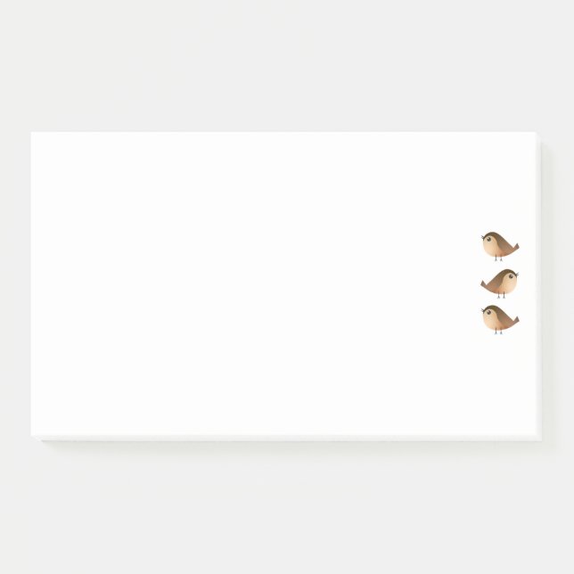 Sparrow Bird-Cartoon Post-it Klebezettel (Vorderseite)