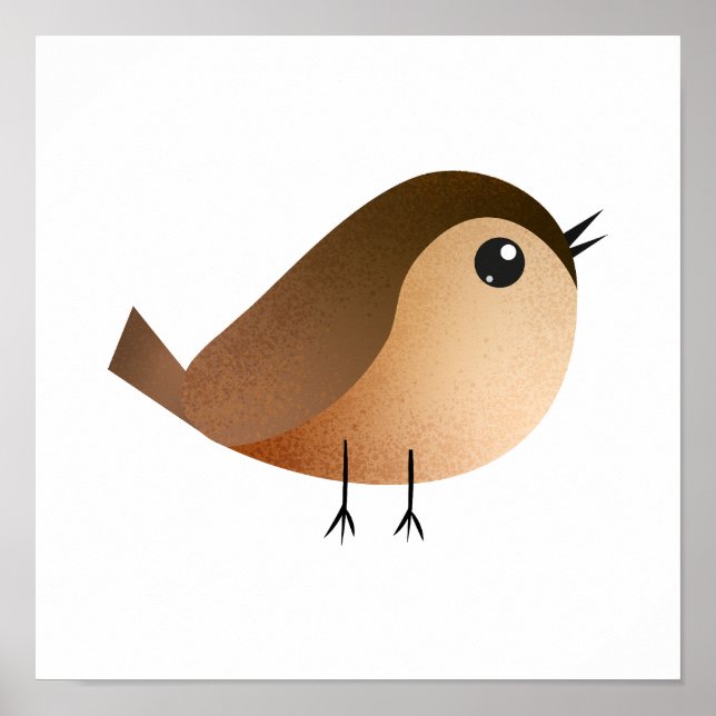 Sparrow Bird-Cartoon Poster (Vorne)