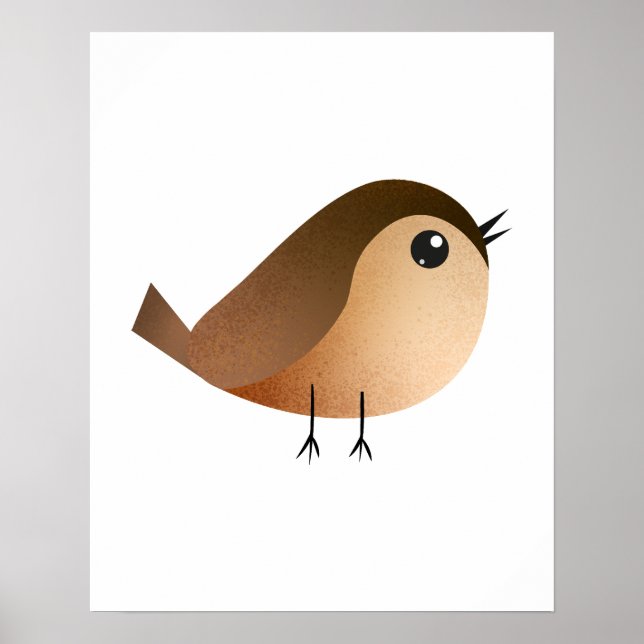 Sparrow Bird-Cartoon Poster (Vorne)