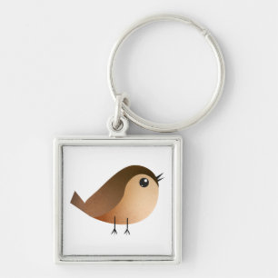 Sparrow Bird-Cartoon Schlüsselanhänger