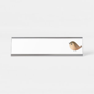 Sparrow Bird-Cartoon Schreibtischnamensplakette