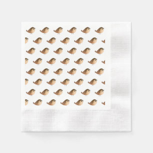 Sparrow Bird-Cartoon Serviette