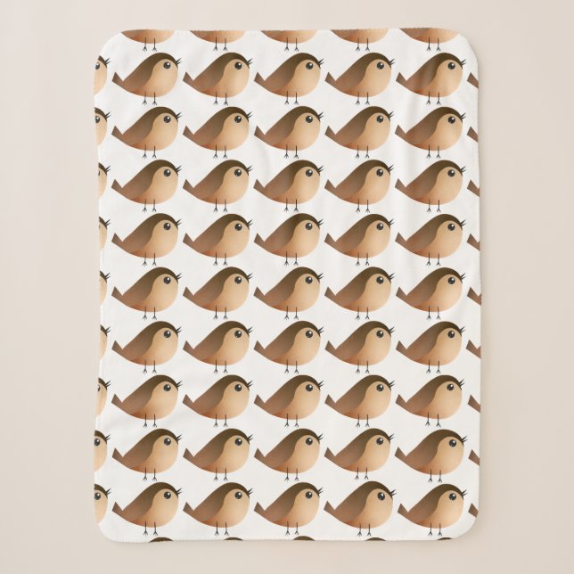 Sparrow Bird-Cartoon Sherpadecke (Vorderseite)