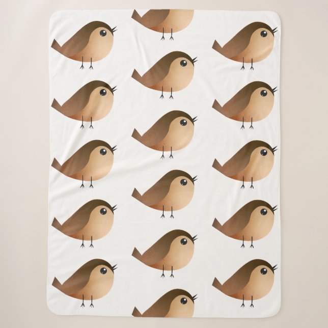 Sparrow Bird-Cartoon Sherpadecke (Vorderseite)