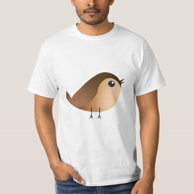 Sparrow Bird-Cartoon T-Shirt (Vorderseite)