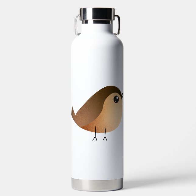 Sparrow Bird-Cartoon Trinkflasche (Vorderseite)