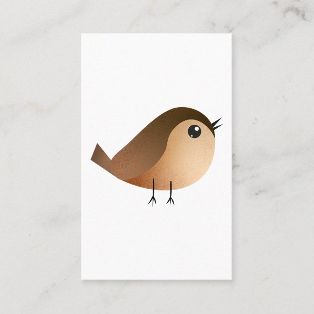 Sparrow Bird-Cartoon Visitenkarte (Vorderseite)