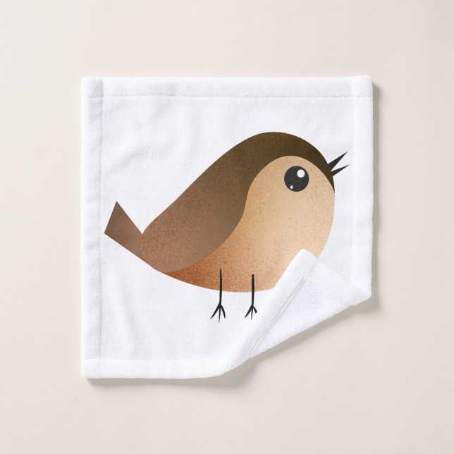 Sparrow Bird-Cartoon Waschlappen (Waschlappen)