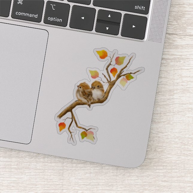 Sparrow Birds Custom-Cut Vinyl Stickers Aufkleber (Detail)