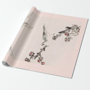 SPARROW CHERRY BLOSSOM Wrapping Paper Geschenkpapier