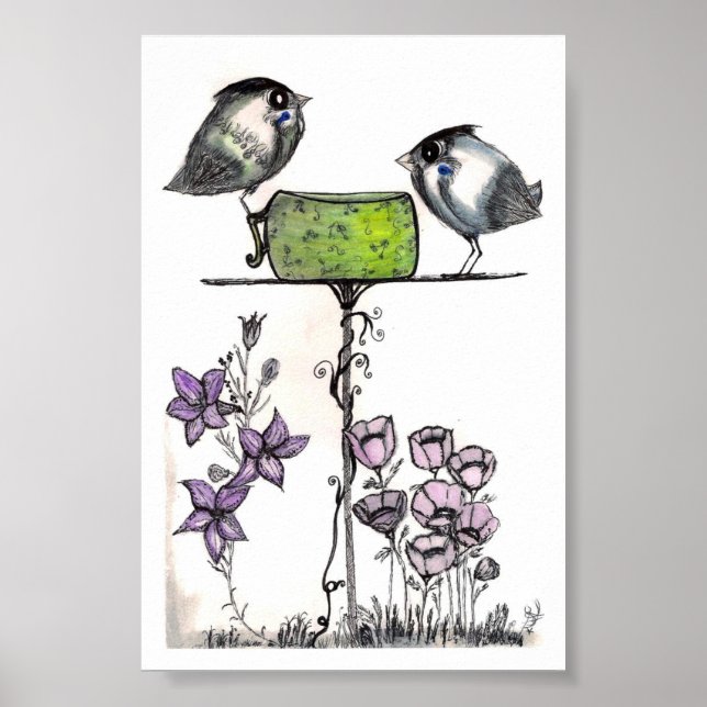 Sparrow! Fine ART Print Poster (Vorne)