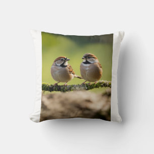 Sparrow in Liebe Kissen