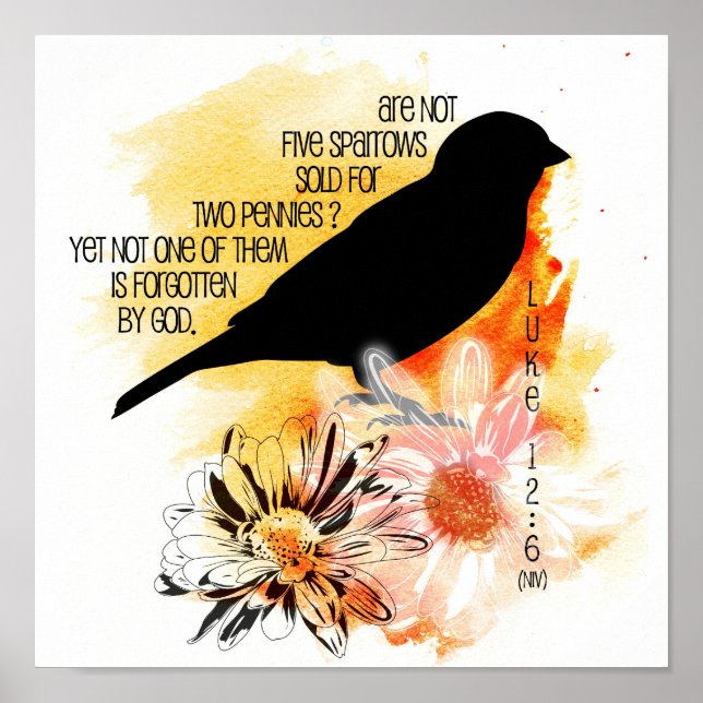 Sparrow Not Forgotten Canvas Print Poster (Vorne)