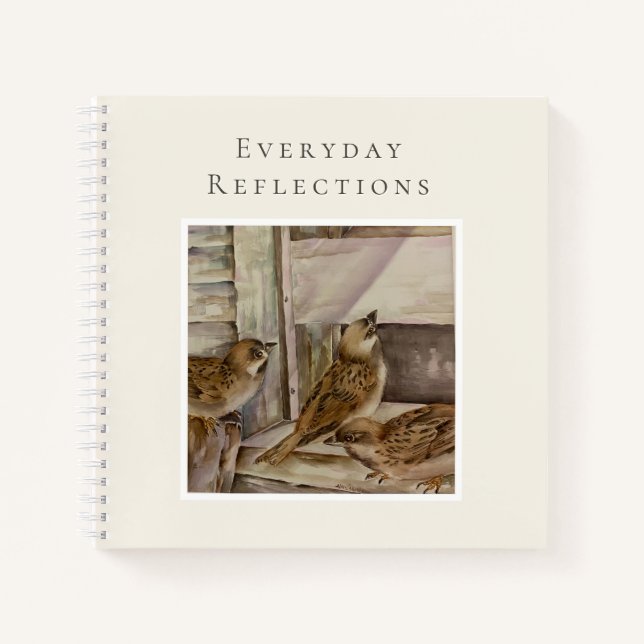 Sparrow Notebook | Nature Writing Journal Notizbuch (Vorderseite)